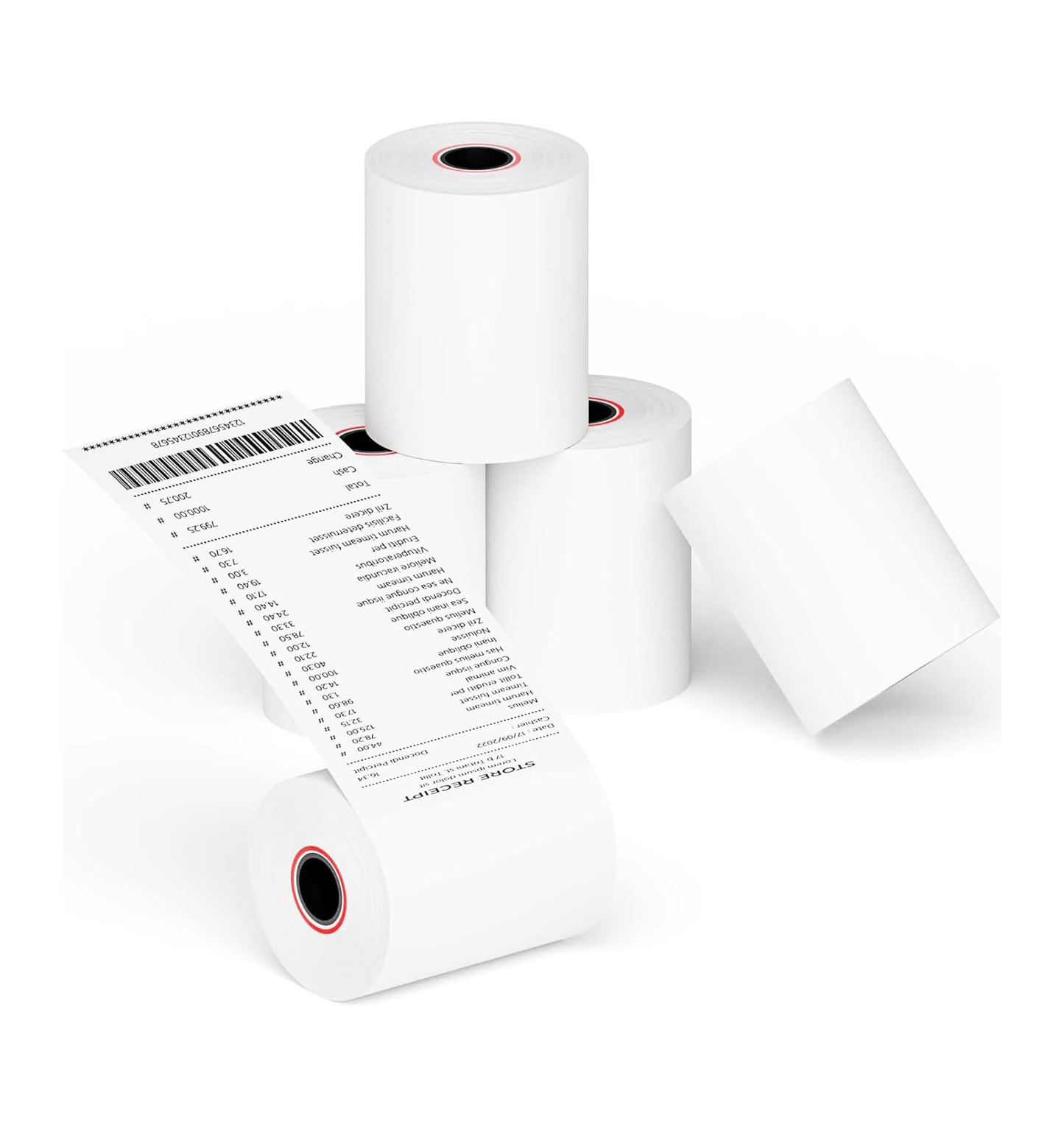 MilaMima 100 Rolls 3 1/8" x 180' Thermal POS Paper | Cash Register