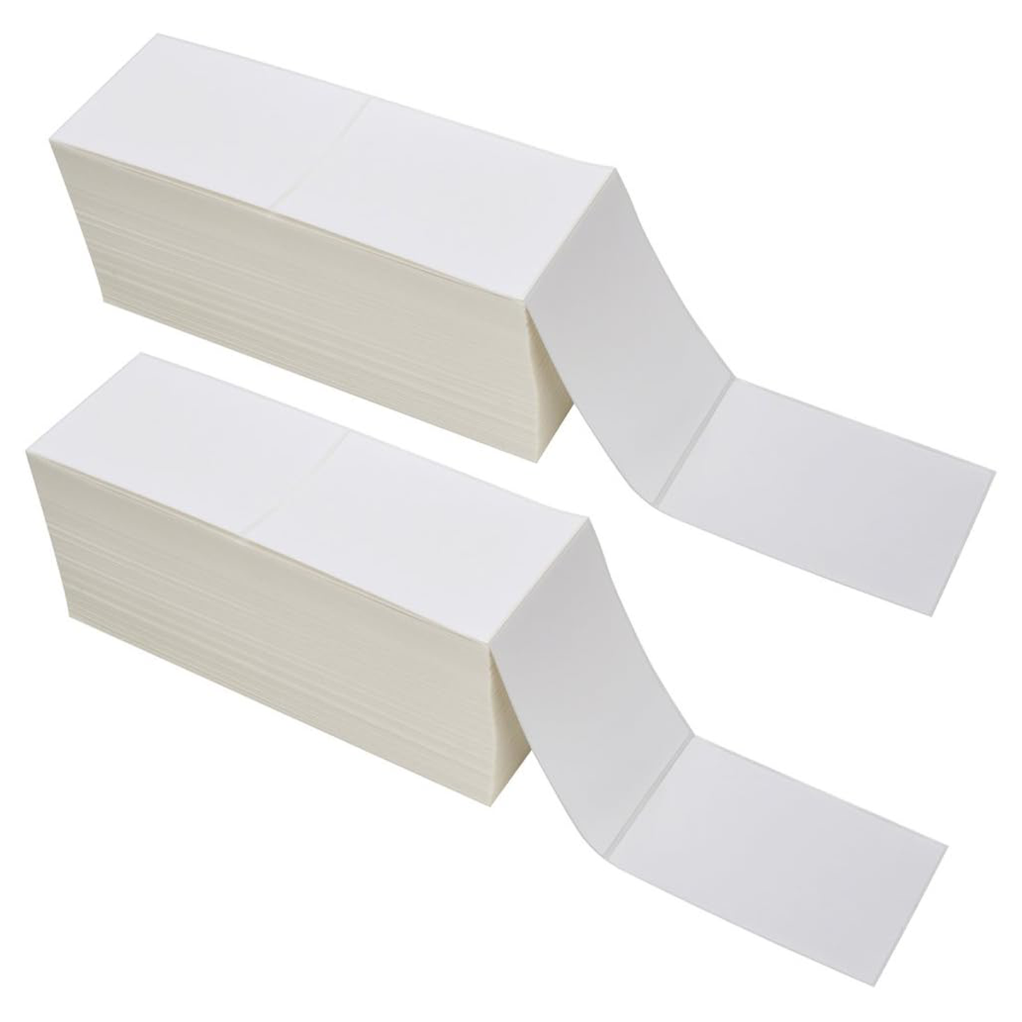 MilaMima 4" x 6" Fanfold Direct Thermal Shipping Labels, BPA-Free
