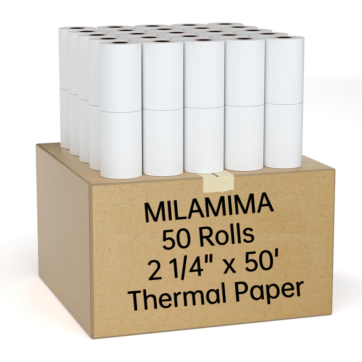 2 1/4" x 50' Thermal Receipt Paper, 50 Rolls per Case
