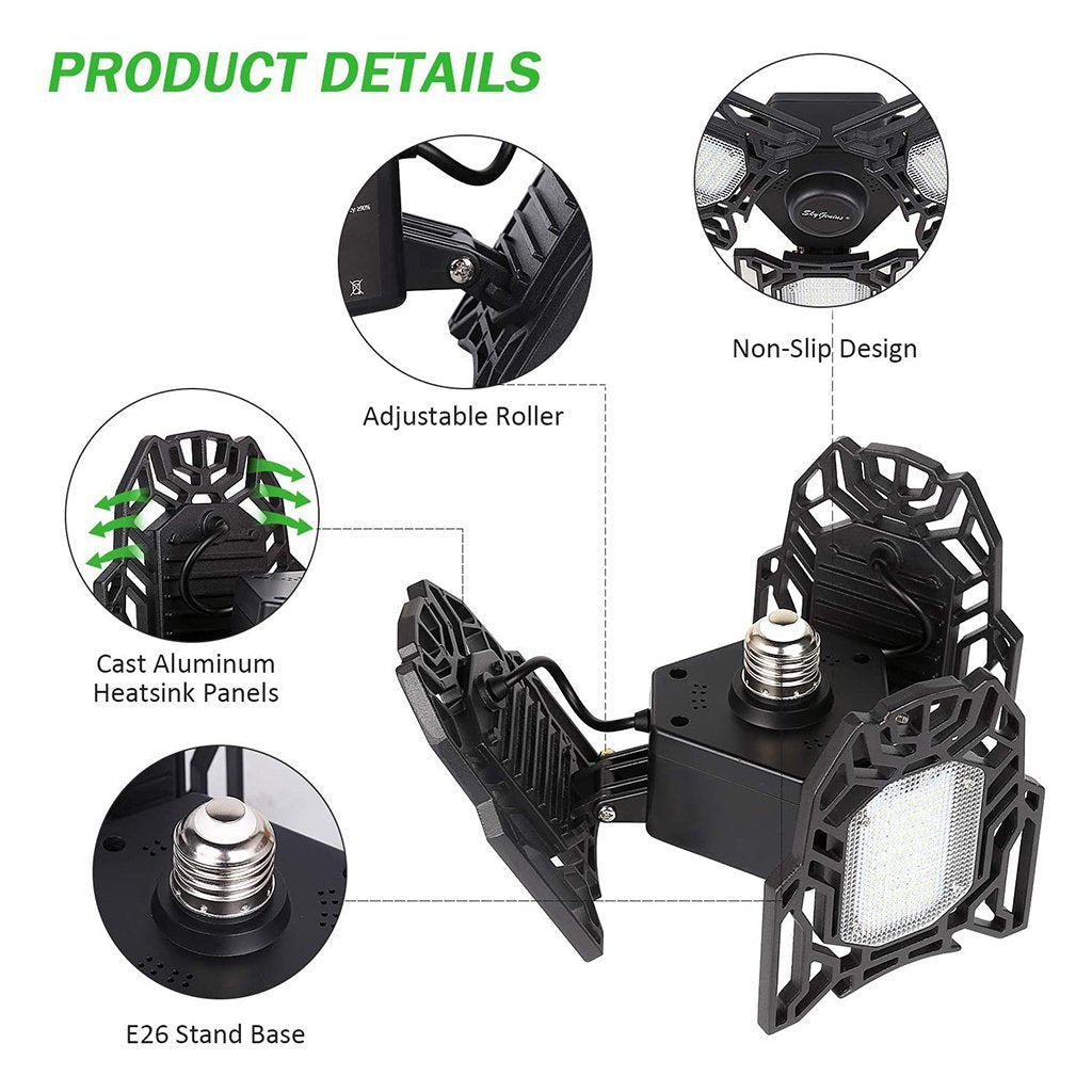 60W deformable LED garage light - SkyGenius Online