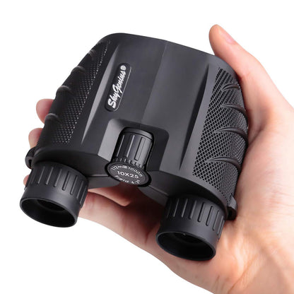 SkyGenius 10x25 Compact Binoculars for Adults and Kids - BAK4 Prisms, Fully Multi-Coated Optics, Small and Portable