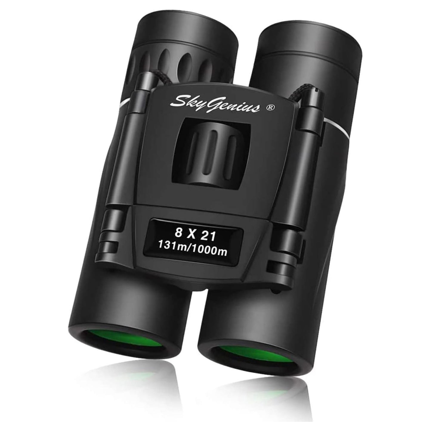 SkyGenius 8x21 Compact Binoculars - BK7 Prism, Fully Coated Lens, Foldable - Ideal for Concerts, Outdoor Activities