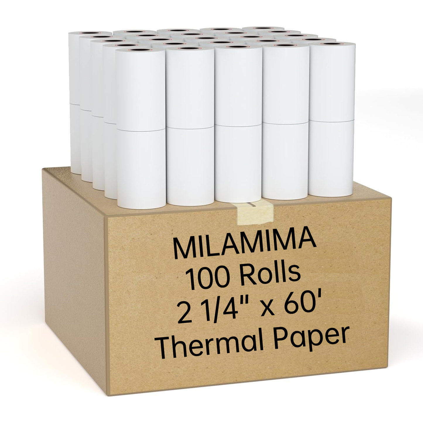100 Rolls 2 1/4" X 60' Thermal Credit Debit Card Paper Rolls 48 GSM BPA Free 2 Cases