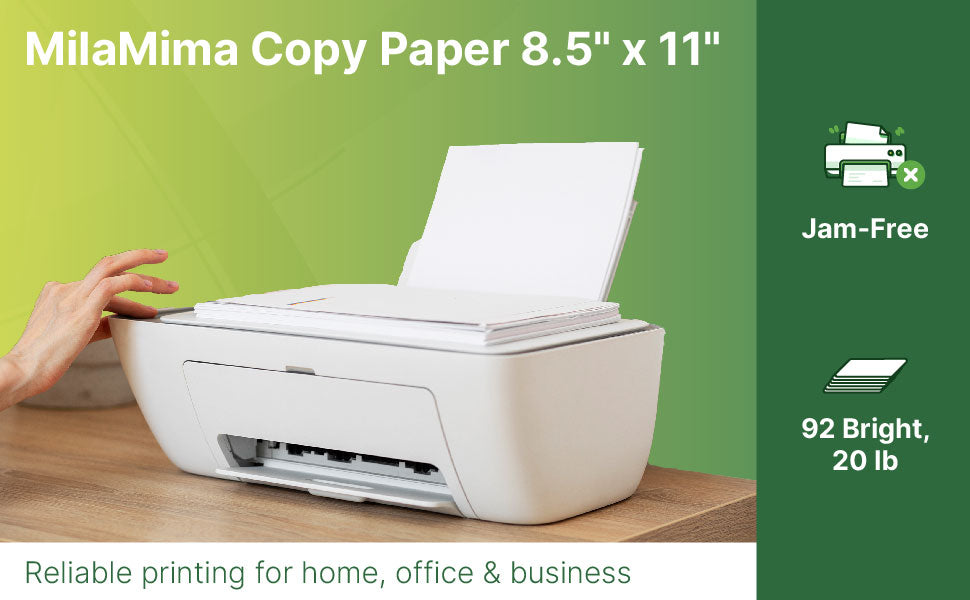 MilaMima 5000 Sheets Copy Paper 8.5"x11" 20lb 92 Bright – Multipurpose Printer Paper