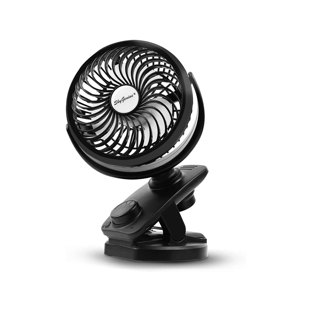 F170 battery operated clip on oscillating desk fan (max 40 hrs) - SkyGenius Online