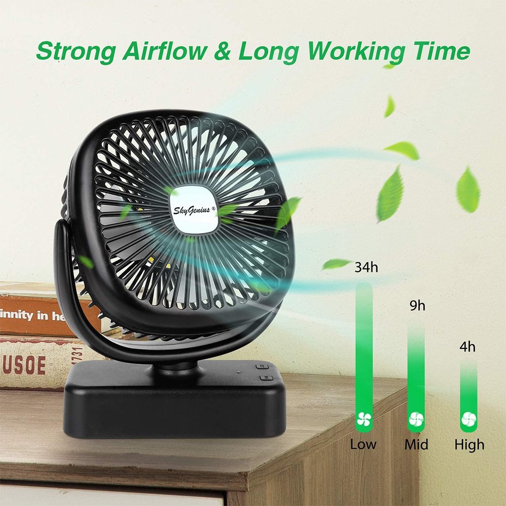 Y12 5-inch camping fan with LED light - SkyGenius Online